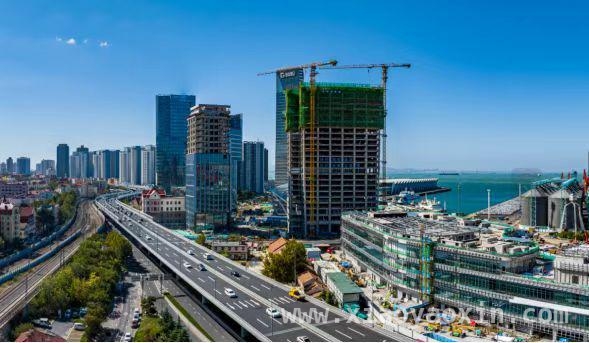 创新设计，青岛国际邮轮港区市政道路打造城市新风貌，青岛国际邮轮港区启动区道路通车，开启城市发展新篇