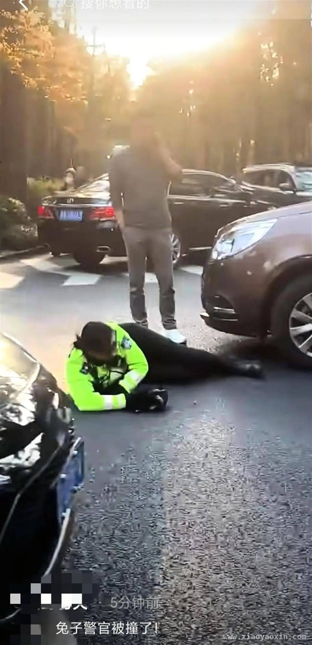 网传“兔子警官”被车撞，事实并非如此！，“兔子警官”被撞系谣言？真相究竟如何！