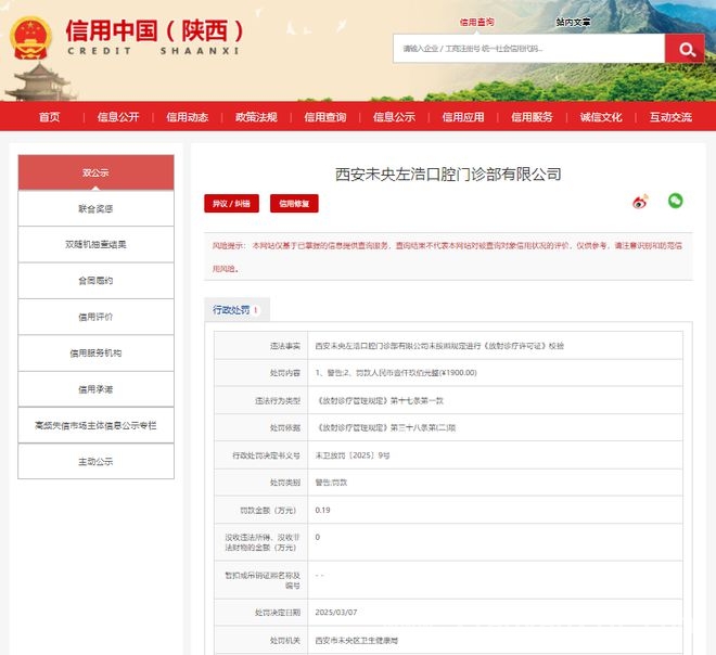 警惕！陕西4家医疗机构因这些问题被处罚