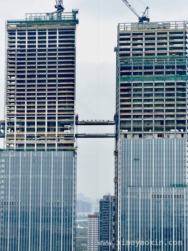 登上“云端”！前海自贸时代中心高空连廊提升完成，深圳前海自贸时代中心：连廊提升助力大湾区高质量发展