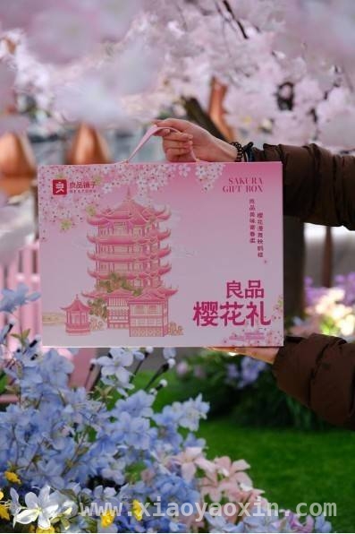 良品铺子樱花季公益活动，用美食传递对城市守护者的感恩，真樱花入馔！良品铺子樱花礼盒开启味蕾与文化的双重盛宴