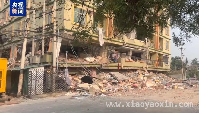曼德勒强震灾情严峻，采访遇余震，中国救援队全力救援 缅甸强震后：市区建筑坍塌，中国救援队奔赴重灾区