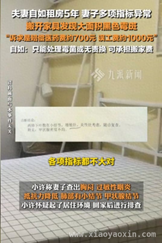 自如出租房发霉，小许夫妇维权诉求能否达成？，杭州小许租自如房五年，妻子患病引维权风波！