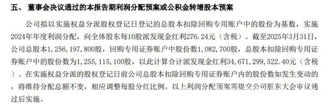 贵州茅台年报出炉：营收利润双增，红利派送丰厚！