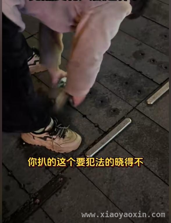 从大妈撬盲道到大爷偷工地，贪小便宜吃大亏何时休？，盲道危机：大妈撬条引深思，贪小便宜终酿大祸