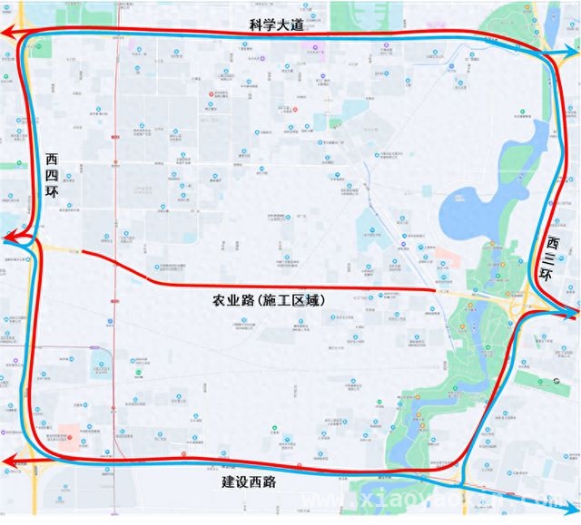 郑州农业路快速化工程施工，出行攻略请查收！，郑州农业路快速化施工，如何避开拥堵路段？