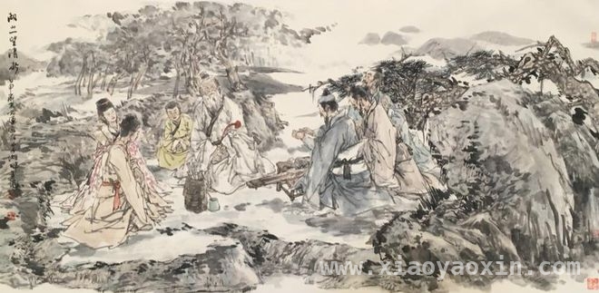 品董文运作品：方寸间的祥和之景，探秘董文运画作：七人营造的灵秀小天地