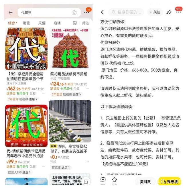 代祭扫服务走红，警惕诈骗与违规陷阱，清明代祭扫：方便背后藏隐忧