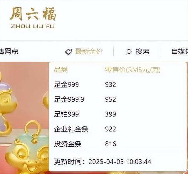 4月金价大跳水，黄金市场风云突变！ 金价暴跌上热搜，珠宝品牌价格应声而降！